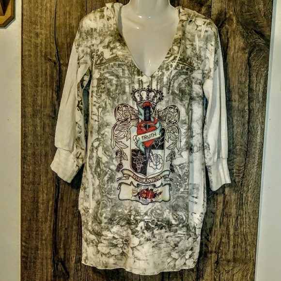 Daniel Benjamin Tops - Daniel Benjamin Top Size M Knitted Hooded Lounger